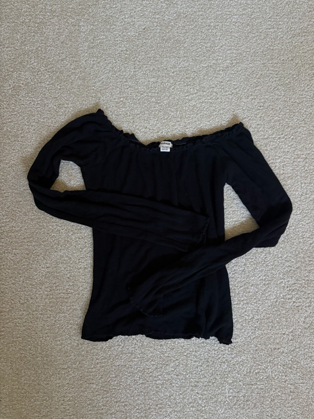 Off-Shoulder Black Top